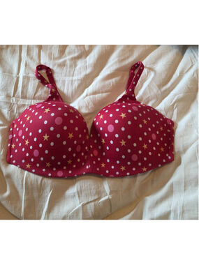 34D Y2K 2007 Ipex Body by Victoria's Secret Red Polka Dot Star Bra Lined Glam